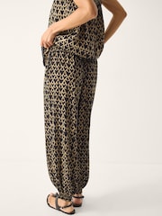 Monsoon Black Arti Print Harem Trousers - Image 2 of 5