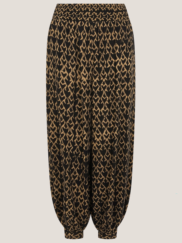 Monsoon Black Arti Print Harem Trousers - Image 5 of 5