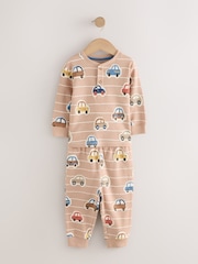 Ecru/Blue/Tan Transport Snuggle Pyjamas 3 Pack (9mths-8yrs) - Image 10 of 12