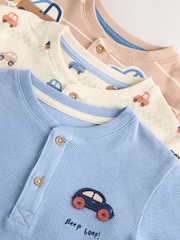 Ecru/Blue/Tan Transport Snuggle Pyjamas 3 Pack (9mths-8yrs) - Image 11 of 12