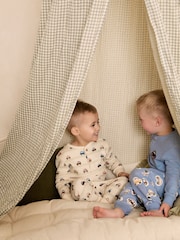 Ecru/Blue/Tan Transport Snuggle Pyjamas 3 Pack (9mths-8yrs) - Image 2 of 12