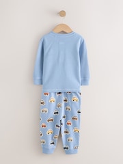 Ecru/Blue/Tan Transport Snuggle Pyjamas 3 Pack (9mths-8yrs) - Image 8 of 12