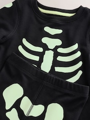 Black Glow in the Dark Skeleton Halloween Pyjamas (9mths-12yrs) - Image 6 of 6