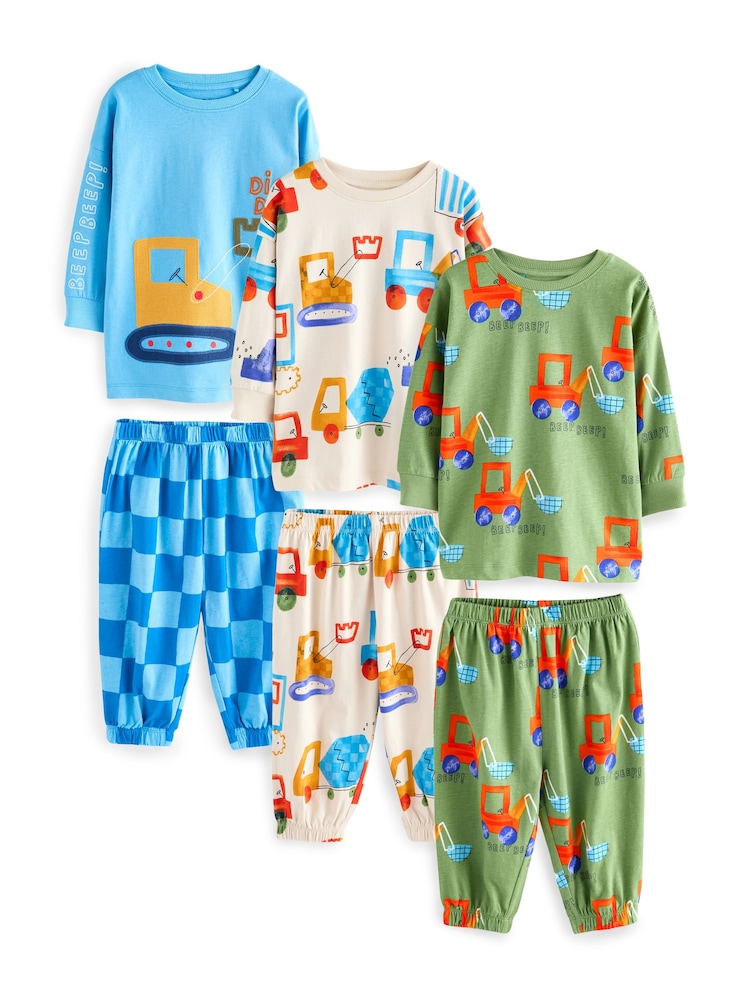 Vivace con ruspa - Pigiama oversize a maniche lunghe 3 confezione (9mesi-8anni) - Immagine 1 di 1 Vivace con ruspa - Pigiama oversize a maniche lunghe 3 confezione (9mesi-8anni) - Immagine 1 di 1