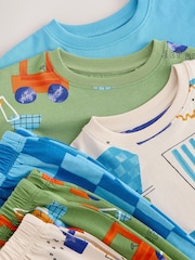 Heldere kleur met graafmachine - Lange mouwen oversized Pyjama's 3 Pak (9mths-8yrs) - Afbeelding 6 van 7