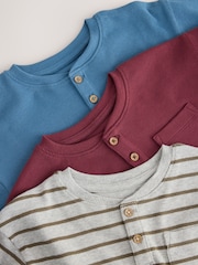 Blue/Grey/Maroon Snuggle Pyjamas 3 Pack (9mths-12yrs) - Image 10 of 11
