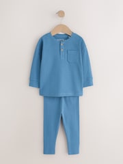 Blue/Grey/Maroon Snuggle Pyjamas 3 Pack (9mths-12yrs) - Image 7 of 11