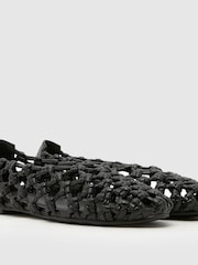 Schuh Black Lotte Woven Ballerina - Image 3 of 4