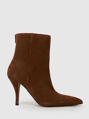 Schuh Brown Betty Leather Heeled Boot - Image 1 of 4