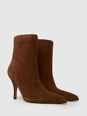 Schuh Brown Betty Leather Heeled Boot - Image 2 of 4