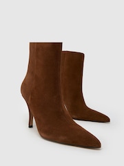 Schuh Brown Betty Leather Heeled Boot - Image 3 of 4