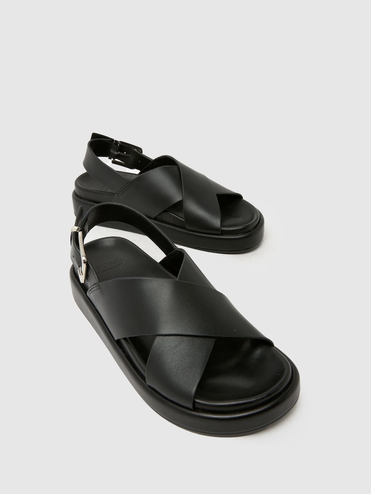 Schuh Black Tennessee Leather Sandal - Image 4 of 4 Schuh Black Tennessee Leather Sandal - Image 4 of 4