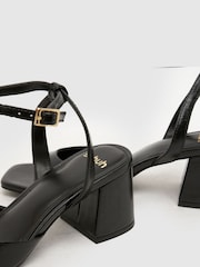 Schuh Black South Block Heel Sandal - Image 3 of 4