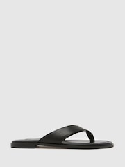 Negru - Schuh Thailand Leather Toe Post - Imaginea 1 din 4