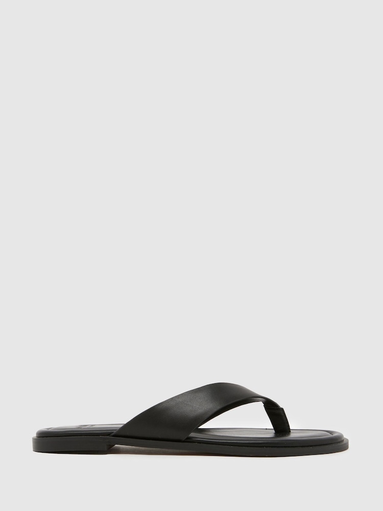 Negru - Schuh Thailand Leather Toe Post - Imaginea 1 din 4 Negru - Schuh Thailand Leather Toe Post - Imaginea 1 din 4