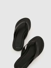 Negru - Schuh Thailand Leather Toe Post - Imaginea 3 din 4