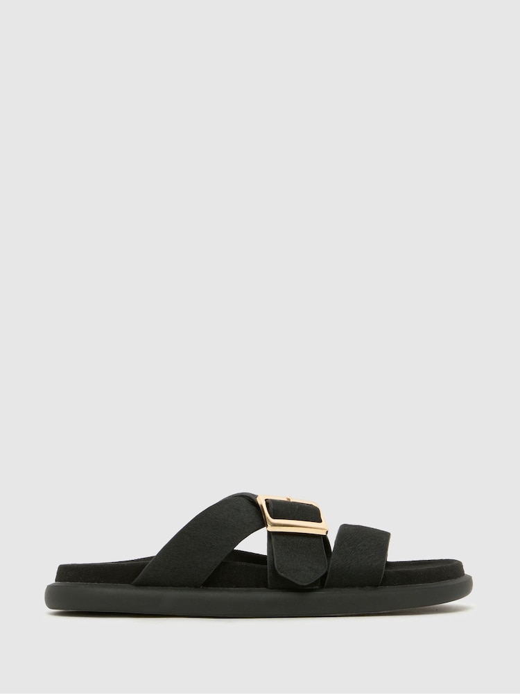 Schuh Black Tear Leather Footbed - Image 1 of 4