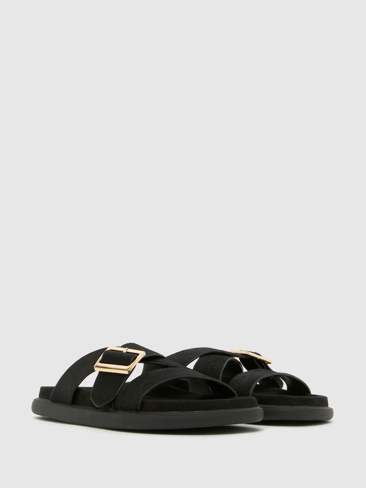 Schuh Black Tear Leather Footbed - Image 2 of 4