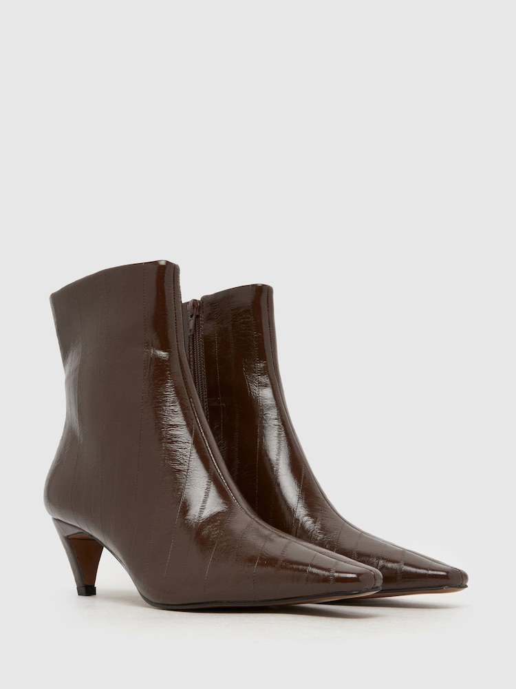 Schuh Brown Brooklyn Kitten Heel Boot - Image 2 of 4