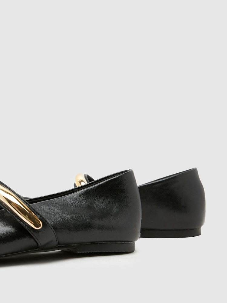 Schuh Black Lombok Hardwear Ballerina - Image 4 of 4