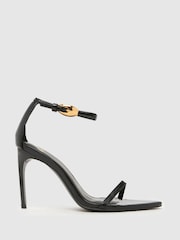 Schuh Black Stylish Point Heeled Sandal - Image 1 of 4
