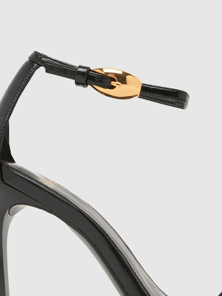 Schuh Black Stylish Point Heeled Sandal - Image 2 of 4