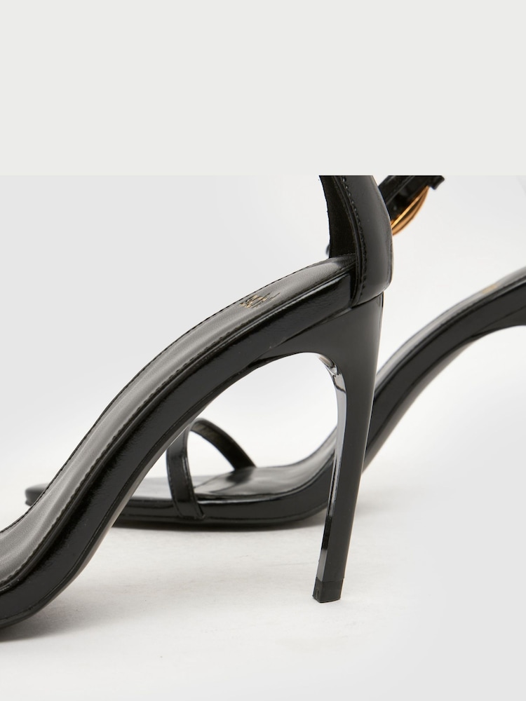 Schuh Black Stylish Point Heeled Sandal - Image 4 of 4