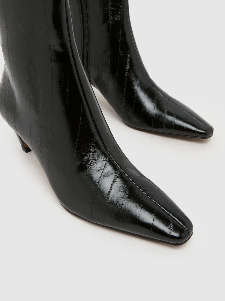 Schuh Black Brooklyn Kitten Heel Boot - Image 4 of 4