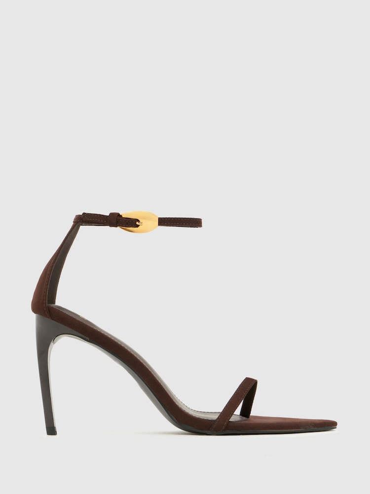 Schuh Brown Stylish Point Heeled Sandal - Image 1 of 4