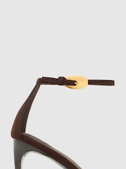 Schuh Brown Stylish Point Heeled Sandal - Image 3 of 4