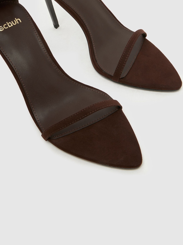 Schuh Brown Stylish Point Heeled Sandal - Image 4 of 4