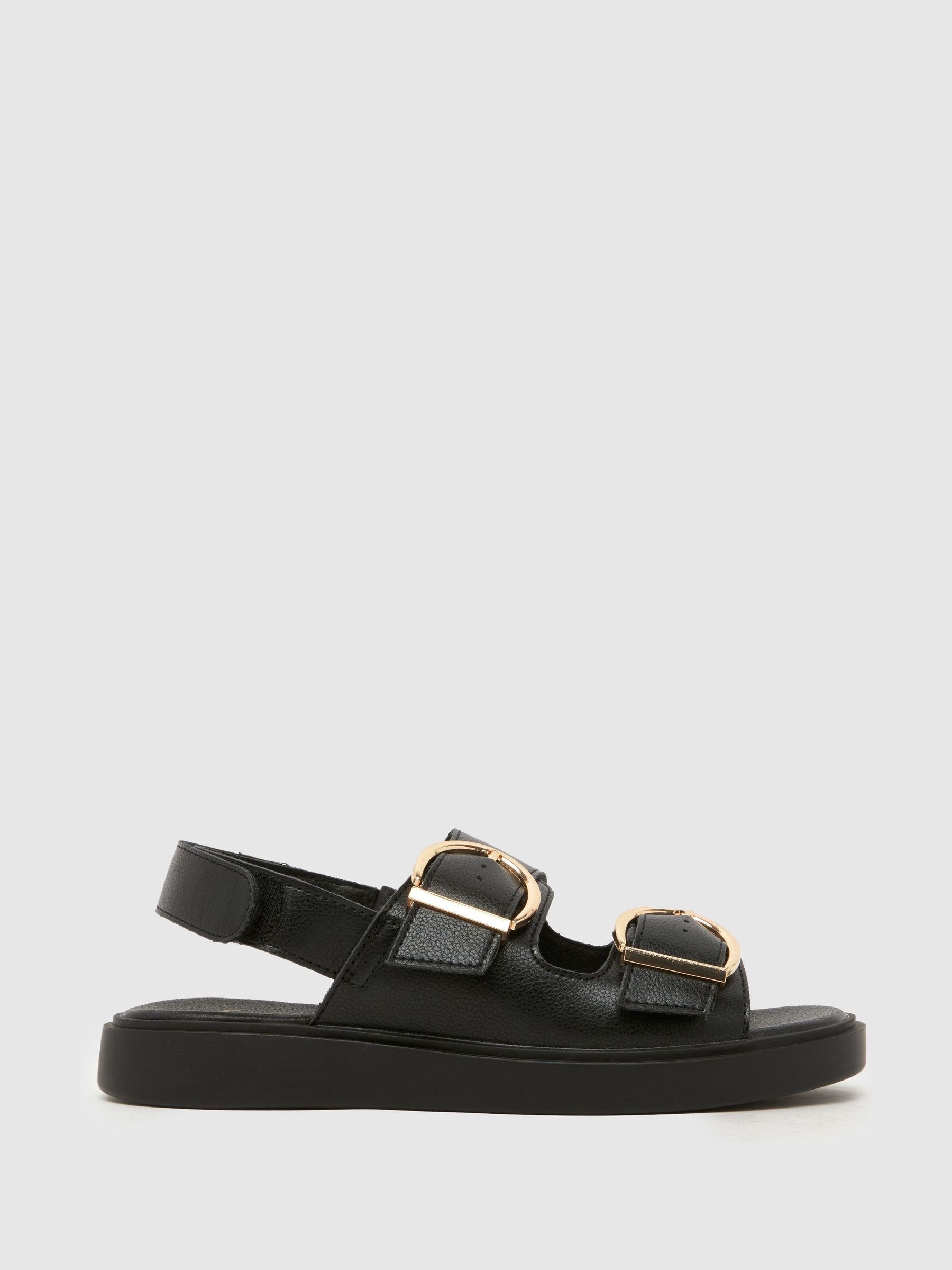 Buy Schuh Black Wide Fit Tenerife Sandal from Next USA