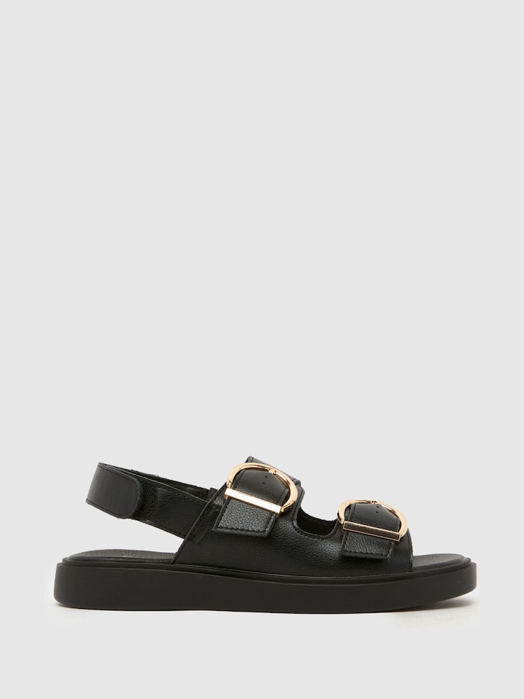 Schuh Black Wide Fit Tenerife Sandal - Image 1 of 4 Schuh Black Wide Fit Tenerife Sandal - Image 1 of 4