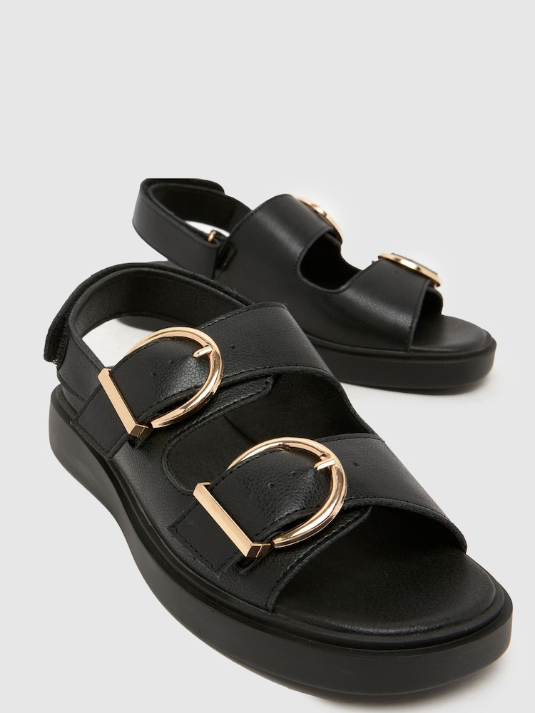 Schuh Black Wide Fit Tenerife Sandal - Image 4 of 4 Schuh Black Wide Fit Tenerife Sandal - Image 4 of 4