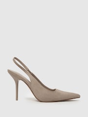 Schuh Brown Sade Slingback Court Shoes - Image 1 of 4
