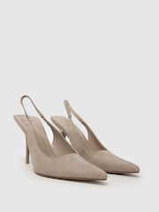 Schuh Brown Sade Slingback Court Shoes - Image 2 of 4
