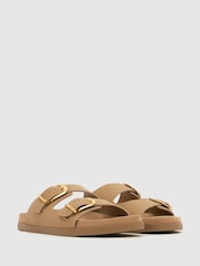 Schuh Brown Trish Buckle Footbed Sandals - Image 4 of 5