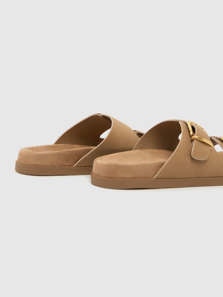 Schuh Brown Trish Buckle Footbed Sandals - Image 5 of 5