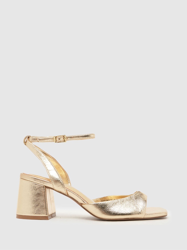 Schuh Gold South Block Heel Sandal - Image 1 of 4