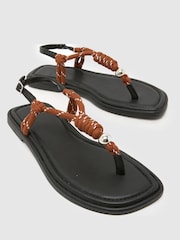 חום - Schuh סנדלי חבל, דגם Talisha - תמונה 3 מתוך 4