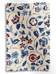 Land & Shore Blue Red Esther Made to Measure Curtain - Image 9 of 9