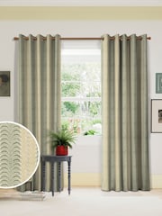 Land & Shore Green Fintra Stripe Made to Measure Curtain - Image 1 of 9