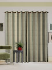 Land & Shore Green Fintra Stripe Made to Measure Curtain - Image 2 of 9