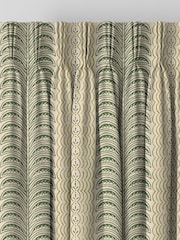 Land & Shore Green Fintra Stripe Made to Measure Curtain - Image 5 of 9