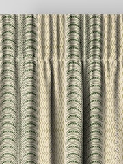 Land & Shore Green Fintra Stripe Made to Measure Curtain - Image 6 of 9