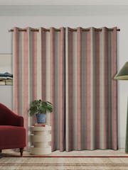Land & Shore Red Blue Fintra Stripe Made to Measure Curtain - Image 2 of 9
