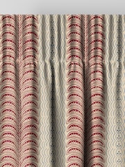 Land & Shore Red Blue Fintra Stripe Made to Measure Curtain - Image 6 of 9