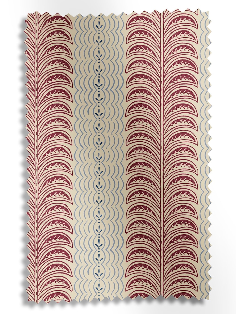 Land & Shore Red Blue Fintra Stripe Made to Measure Curtain - Image 9 of 9 Land & Shore Red Blue Fintra Stripe Made to Measure Curtain - Image 9 of 9