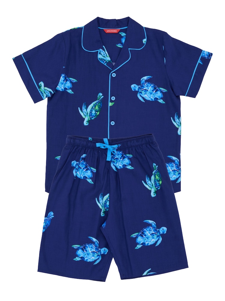 Cyberjammies Small Turtle Print Short Sleeve Pyjamas Set - Immagine 4 di 4