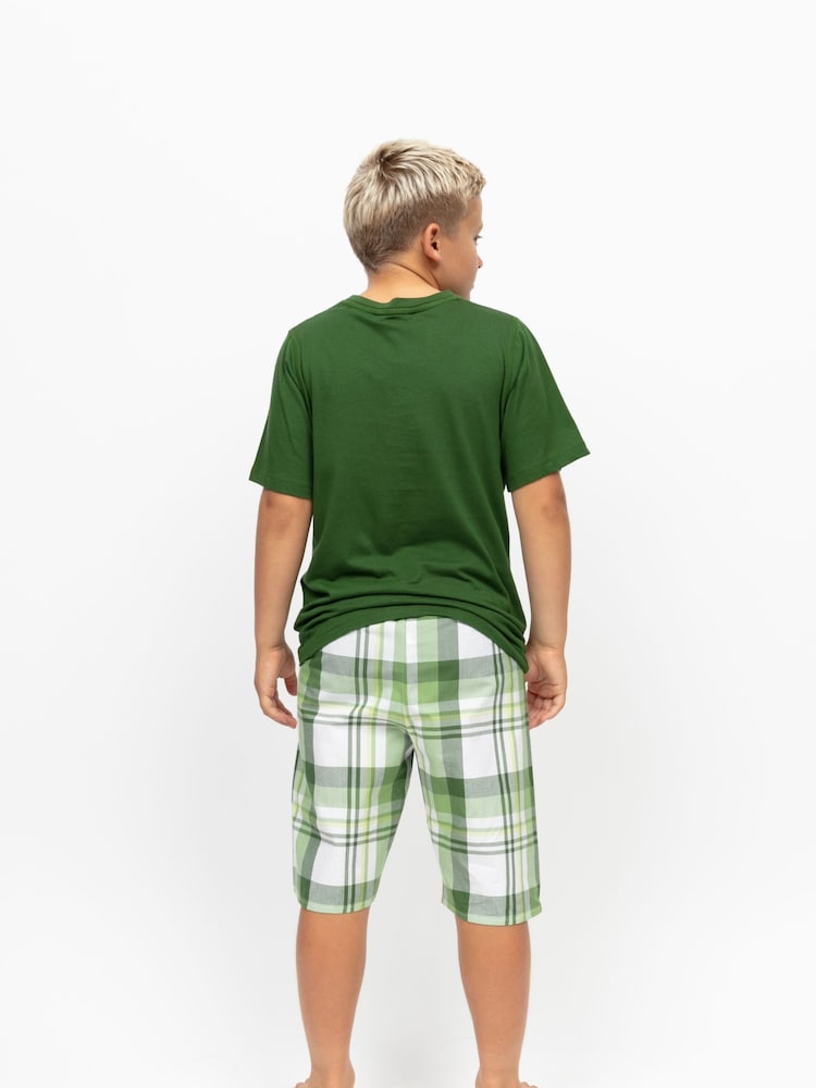 Cyberjammies Knit Top & Checks Shorty Set - Imaginea 2 din 4